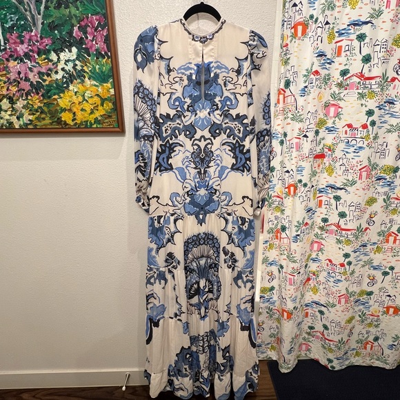 Johanna Ortiz Constellation Of Traits Crepe Tiered Maxi Dress - Picture 4 of 10